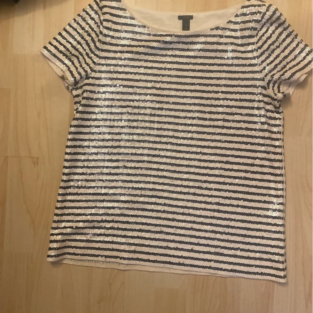 JCrew sequence Striped Black and White Women's Top